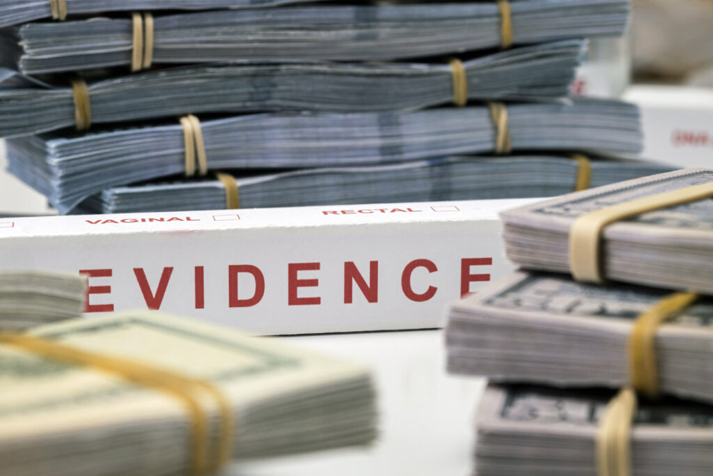 Lead auditor reviewing anti-bribery compliance procedures and governance controls in a corporate environment